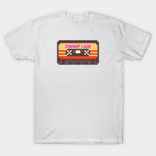 Johnny Cash 8bit cassette T-Shirt